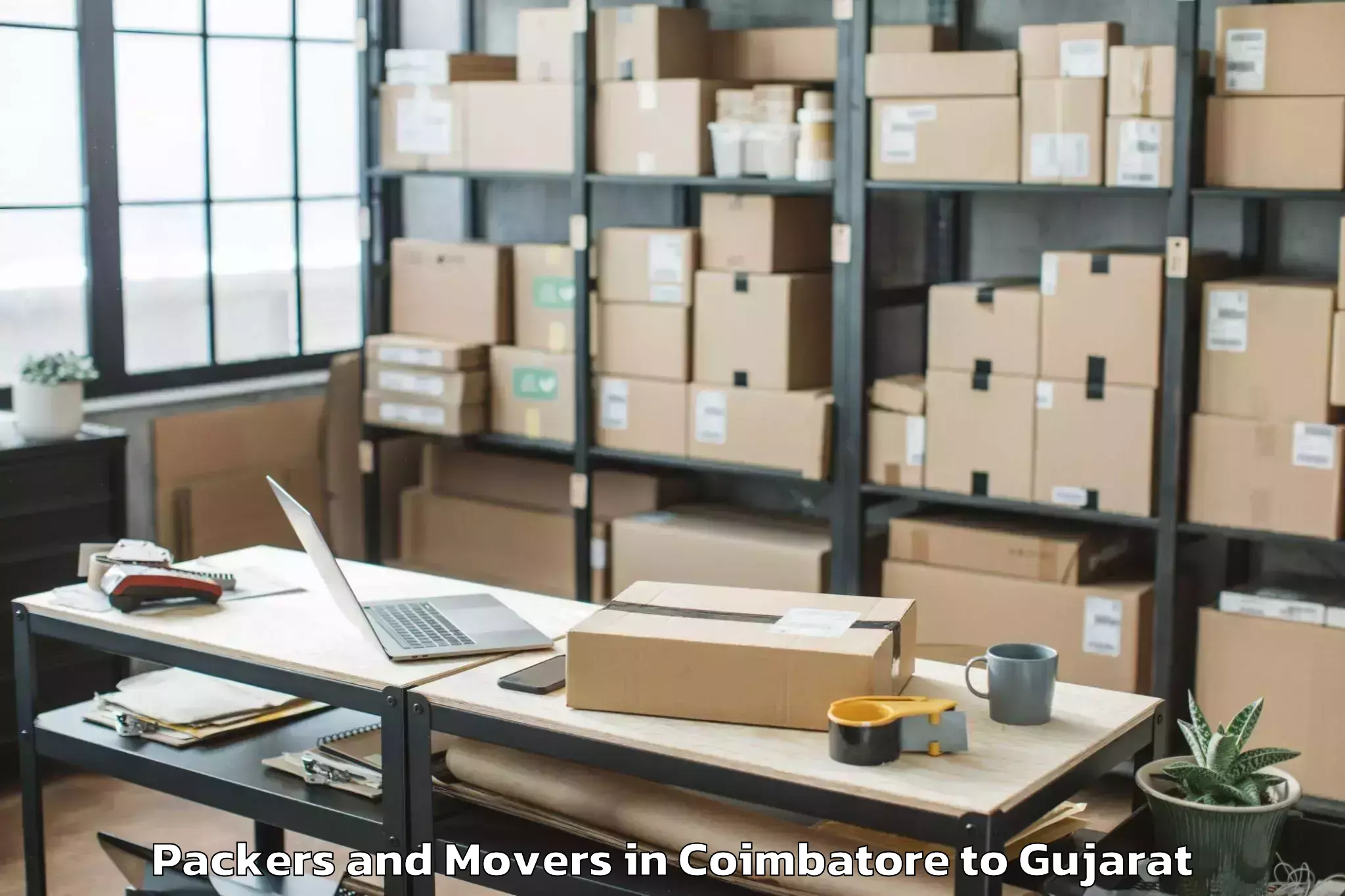 Book Coimbatore to Satlasana Packers And Movers